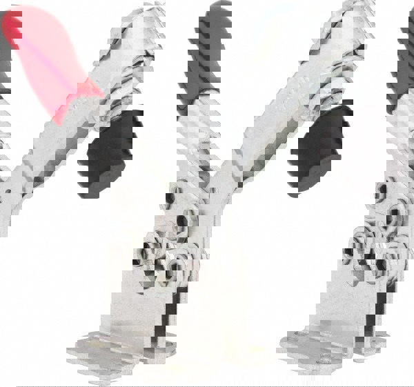 Manual Hold-Down Toggle Clamp: Horizontal, 200 lb Capacity, U-Bar, Flanged Base